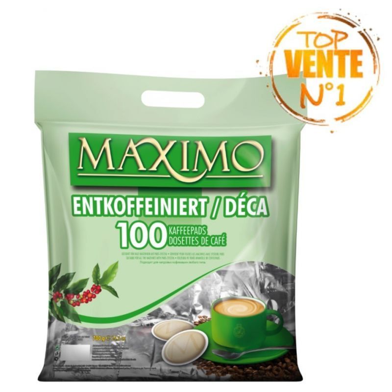 dosettes de café compatibles SENSEO® DECAFEINE - MAXIMO- Emballage