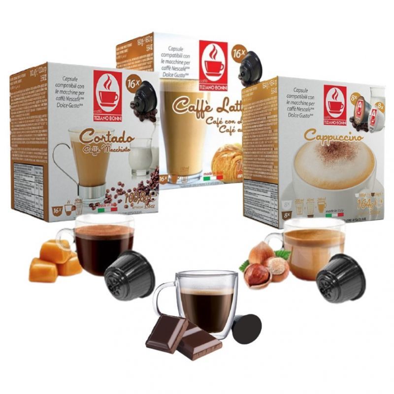 Café et boissons gourmandes - Mini Pack 96 Capsules