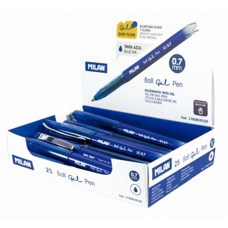 Blister 1 stylo encre bleue + 1 porte-mine 0,5 mm CAPSULE Silver jaune •  MILAN