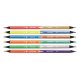 Crayons de couleur bicolores métal et fluo Blister 6 pcs