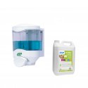 Distributeur savon + recharge savon 5 litres